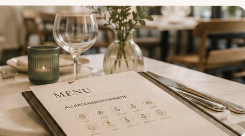 Restaurantmenu en tafel